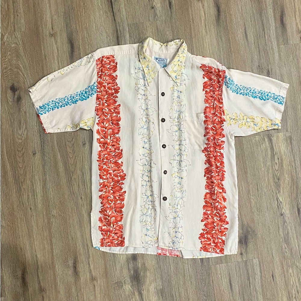 Vintage Avanti 100% Silk Hawaiian Shirt